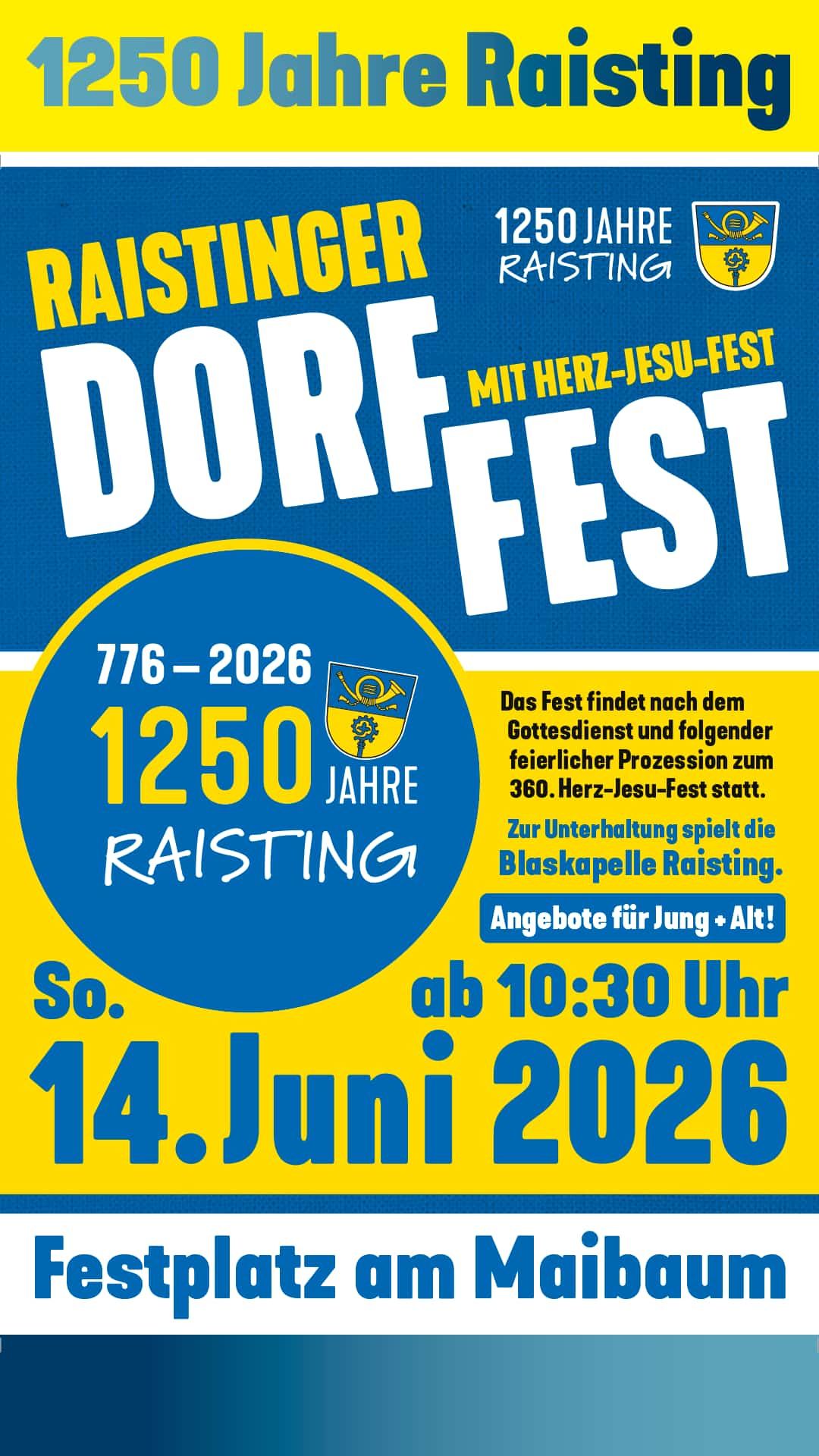 Dorffest – 1250 Jahre Raisting - Flyer