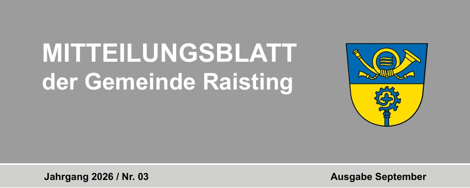 Gemeinde Raisting - News, Das Mitteilungsblatt, Ausgabe Oktober 2026 ist online